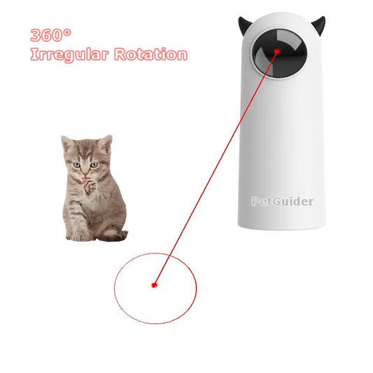 Automatic Cat Laser Toys Interactive Smart Teasing 360 Irregular Rotation Cat Exercise Sports Handheld Electronic Cat Toys